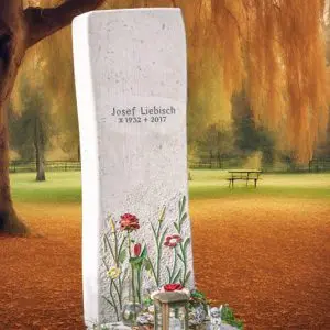 G 508 Grabstein Blumen