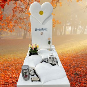 H 210 Doppelgrabstein Herzsymbol