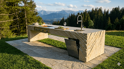 Projekt 221 Naturstein Outdoorküchen Block Allgäu Seeg (1)