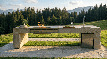 Projekt 221 Naturstein Outdoorküchen Block Allgäu Seeg 4
