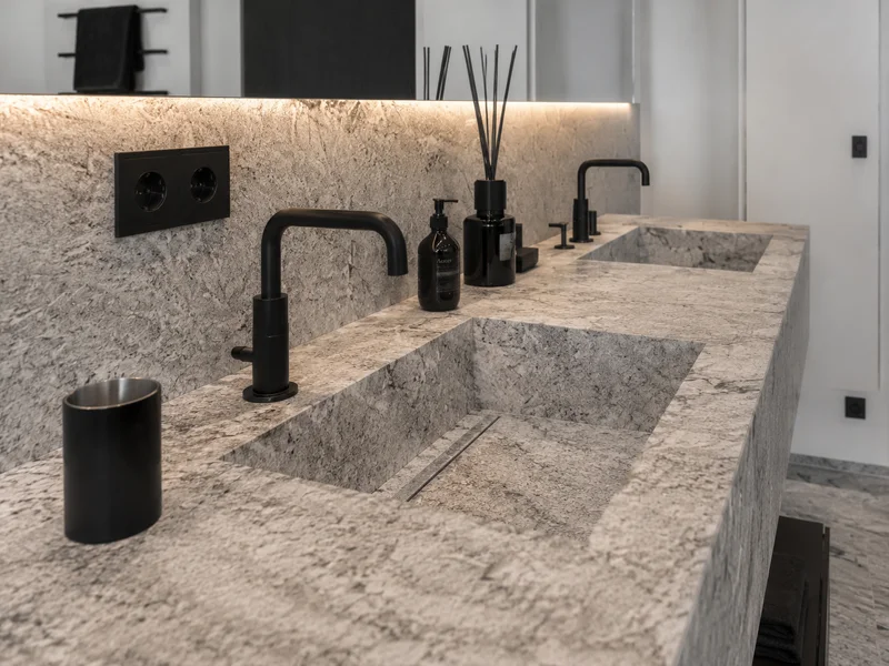 Granit-Waschtisch im Bad – STOI Steinmetzwerkstatt