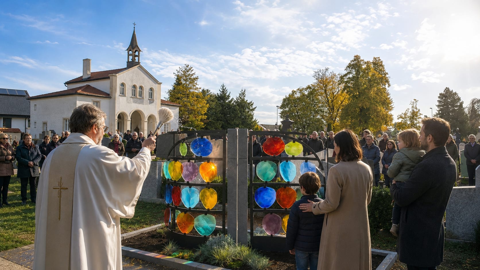 Einweihung der Gemeinschaftsgrabanlage HIMMELREICH MEMORIAL auf dem Friedhof Kempten-Lenzfried