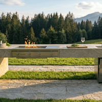 Projekt 221 Naturstein Outdoorküchen Block Allgäu Seeg 4